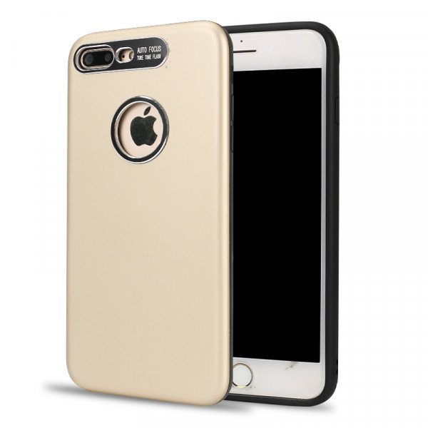Wholesale iPhone 8 Plus / 7 Plus Strong Armor Case with Hidden Metal Plate (Gold)